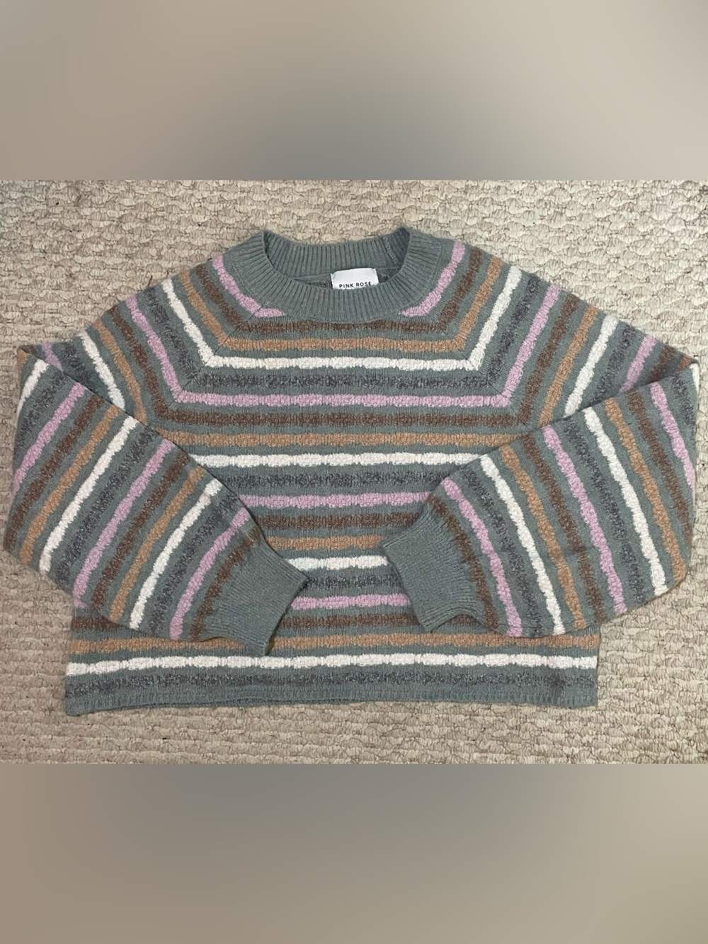 Fuzzy Striped Sweater